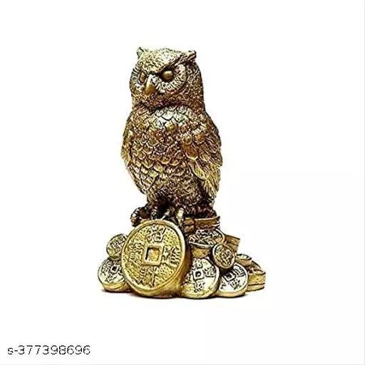 "MORATER" Feng Shui Owl for Money and Wisdom Showpiece - 10 cm - Springkart 