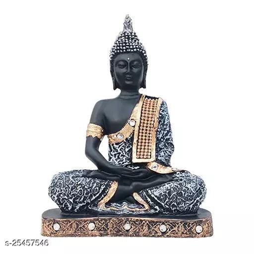 Meditating Sitting Buddha Idol Statue for Good Luck, Home Decor, Living Room, Bedroom, Table Decorations - Springkart 