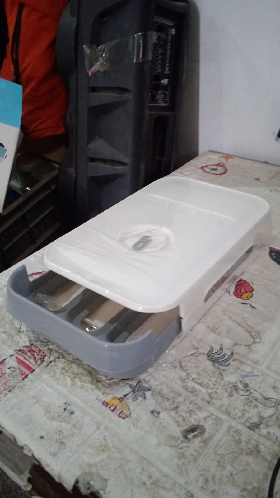 Egg Storage Box Plastic Egg Drawer Fridge Egg Organizer Egg Keeper Refrigerator Egg Drawer Plastic Egg Carton Covered Egg Holder Pantry Egg Bin Household Egg Tray (1 Pc) - Springkart 