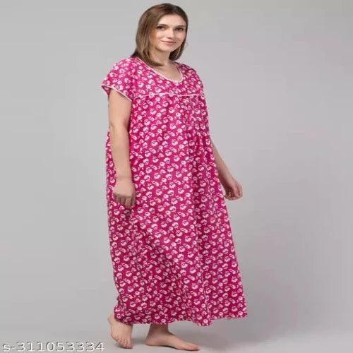 women night dress night wear night gown gown sleep wear cotton nighty cotton cotton gown cotton night dress cotton nighty cotton maxi - Springkart 