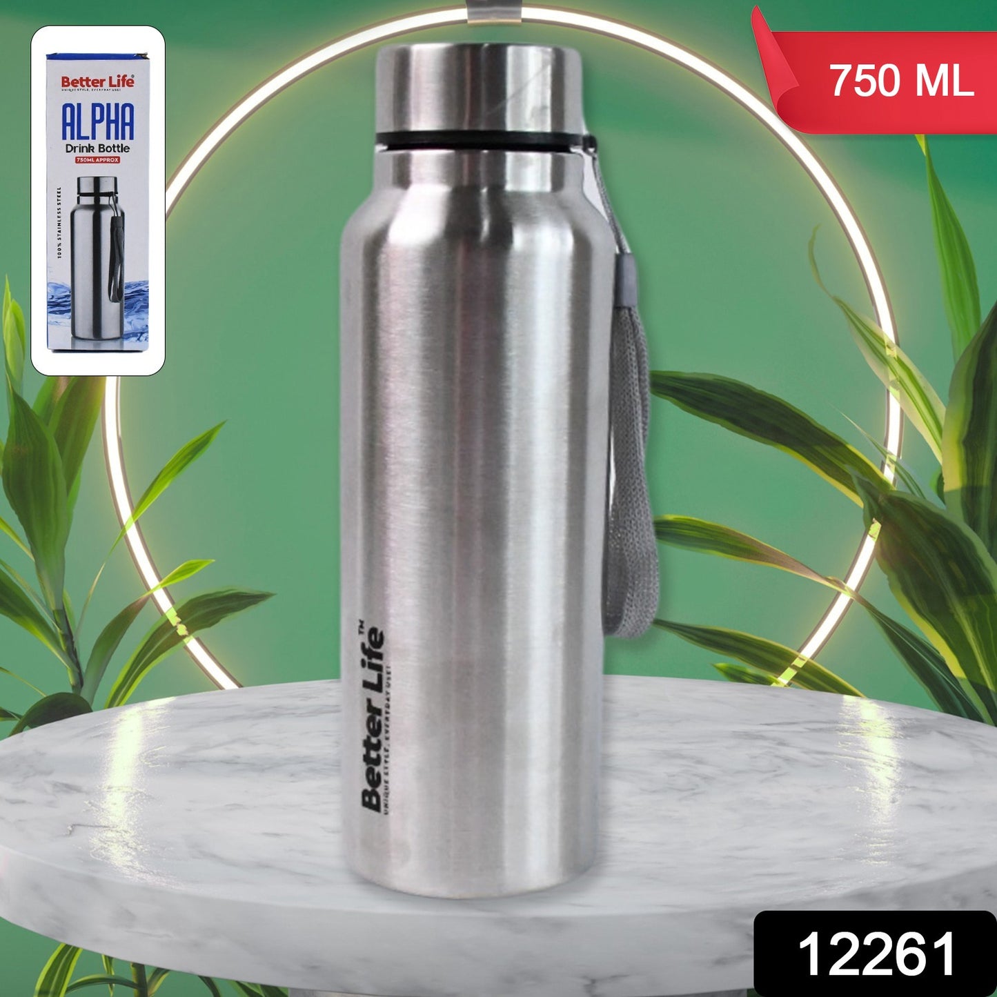 Stainless Steel Double Wall Vacuum-insulated Drink Water Bottle (750 Ml) - Springkart 