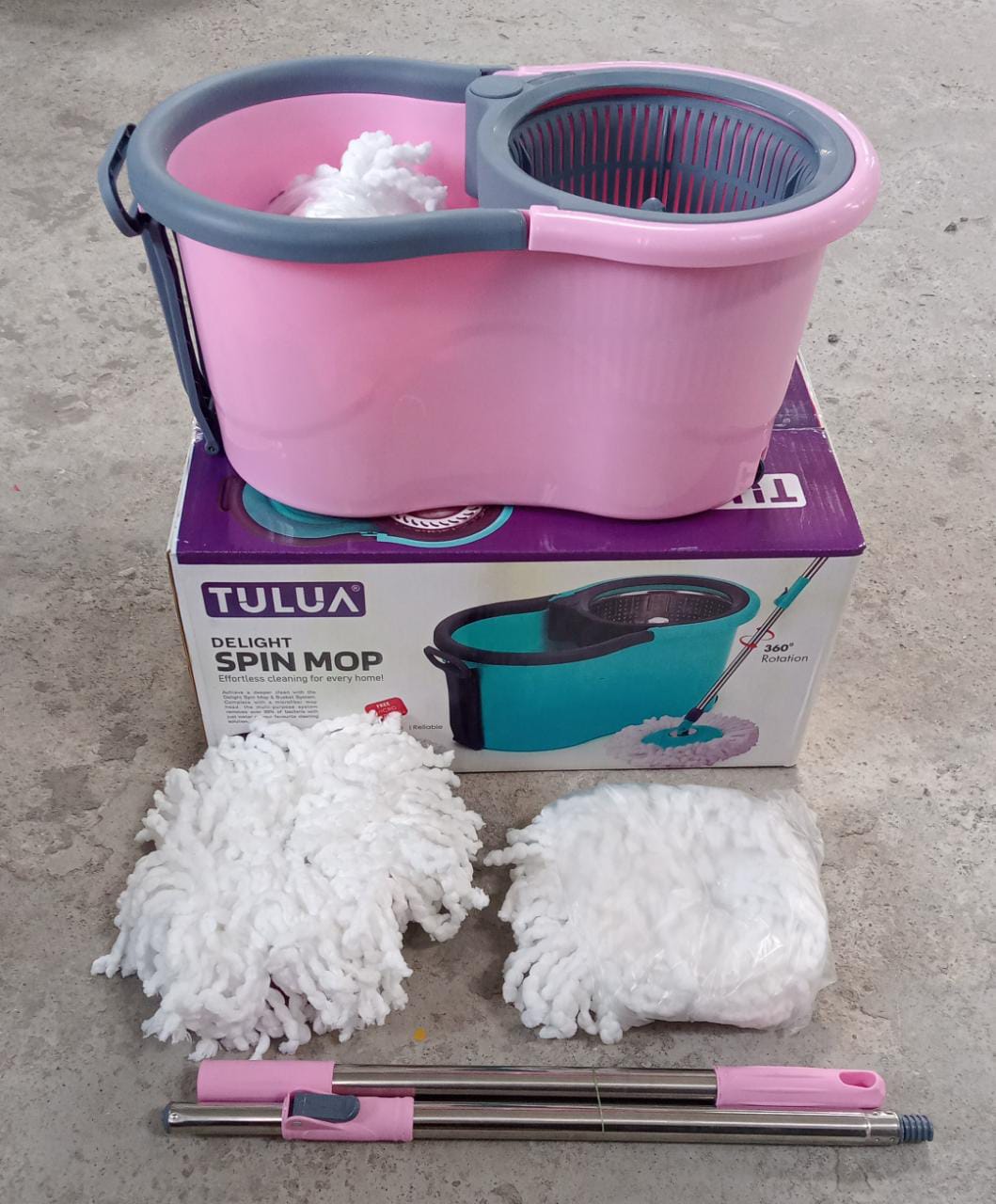 Quick Spin Mop Plastic spin, Bucket Floor Cleaning, Easy Wheels & Big Bucket, Floor Cleaning Mop with Bucket - Springkart 