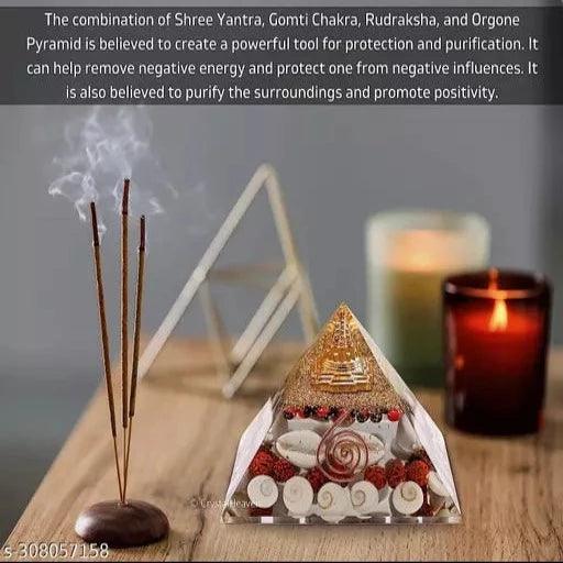 Nick enterprise Gomti Chakra Pyramid - Large Orgonite Pyramid with Shree Yantra - Springkart 