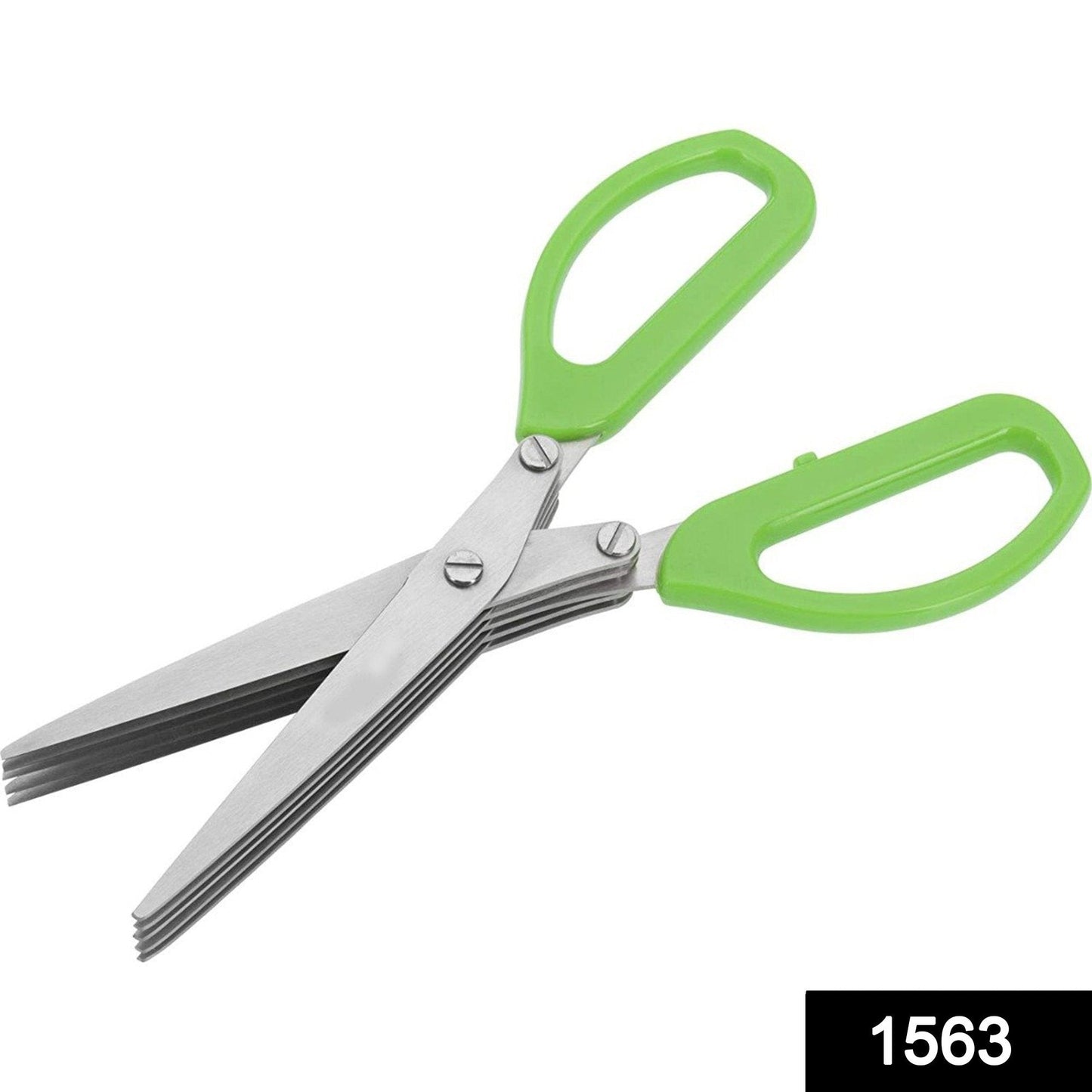 Multifunction Vegetable Stainless Steel Herbs Scissor with 5 Blades - Springkart 