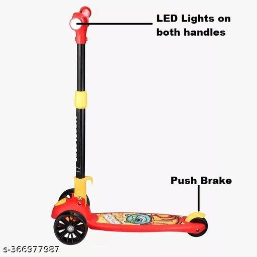 Smart Scooter with 4 Level Adjustable Height, Foldable, Music/ Songs, LED lights in wheels and handle - Springkart 