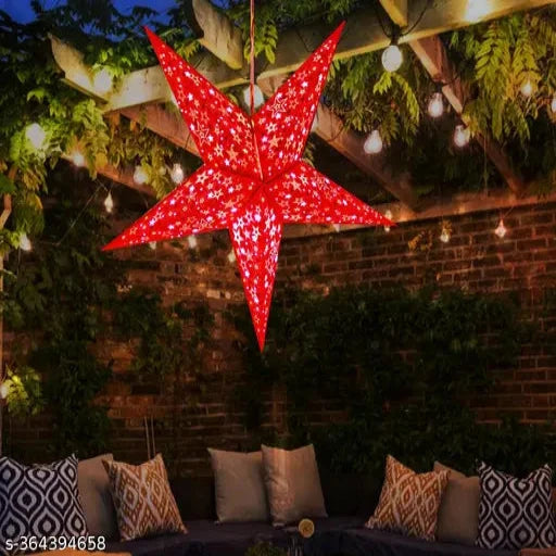 Multicolor Decorative Star Decorating- Chirstmas, New Year| Red Star-24Inch-Pack 1