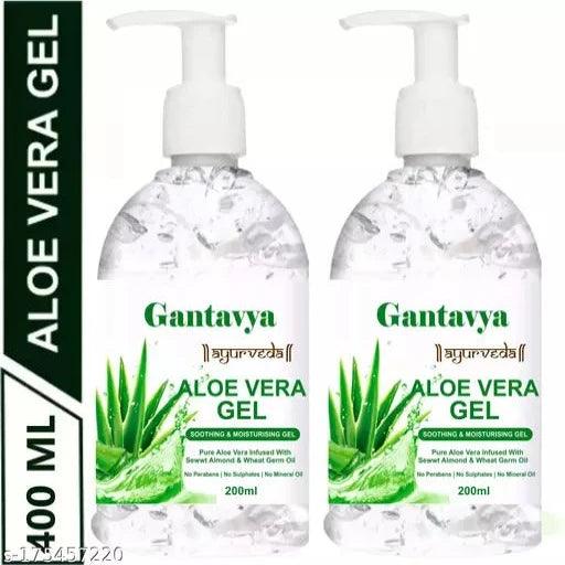 Pure Aloe Vera Gel - Repairing & Soothing for Face, Body & Hair 200ml - Pack of 2 (400 ml) - Springkart 