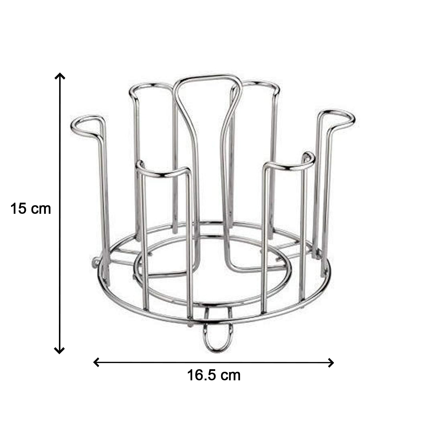 SS Round Glass Stand used for holding sensitive glasses and all present in all kinds of kitchens of official and household places etc. - Springkart 