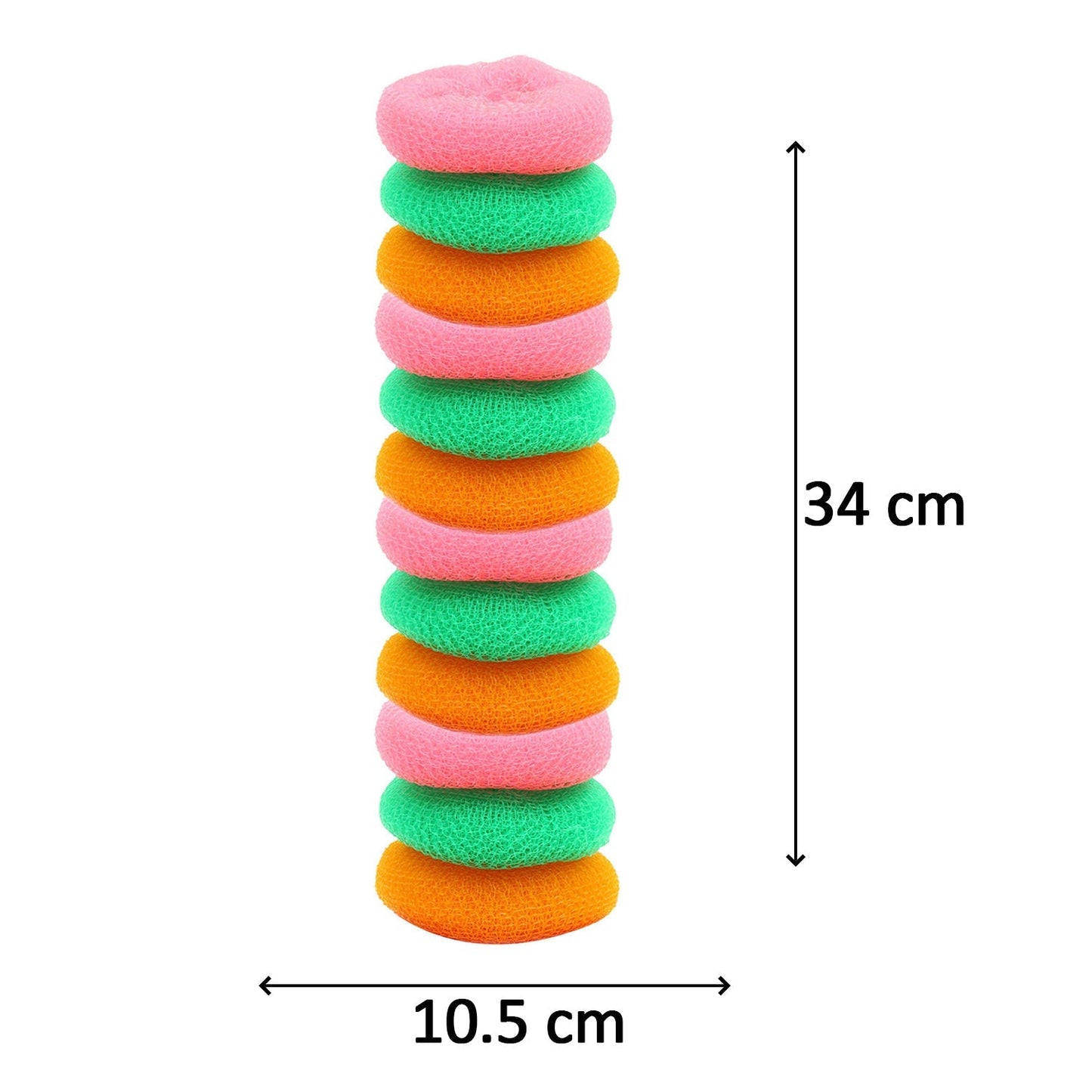 Plastic Scrubber Round Nylon Scrubbers (Pack of 12) - Springkart 