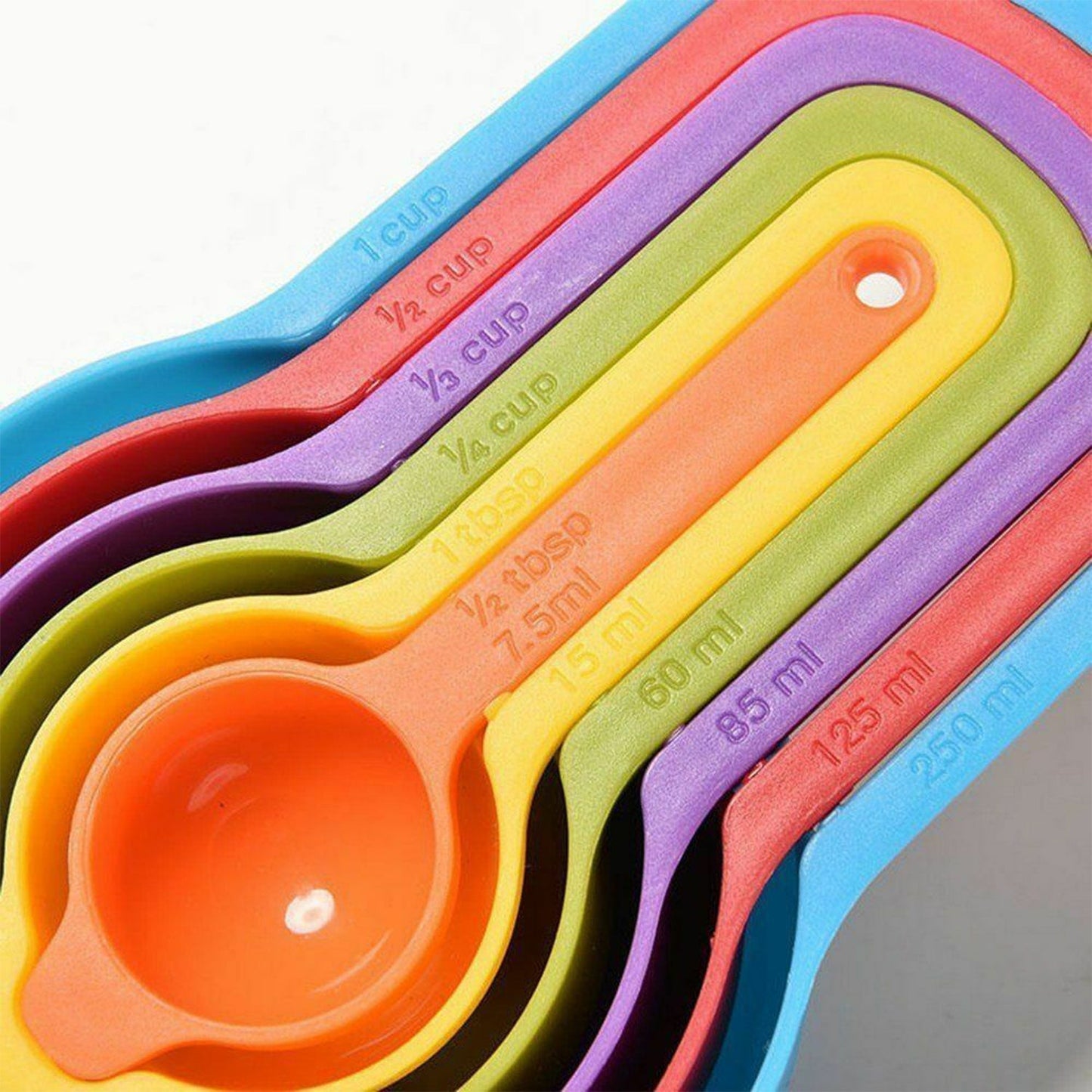 Plastic Measuring Spoons for Kitchen (6 pack) - Springkart 