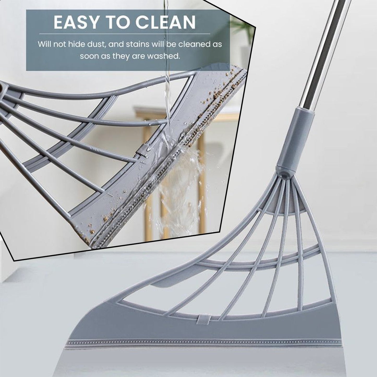 Durable Eco-Friendly Broom with Scraper - Springkart 
