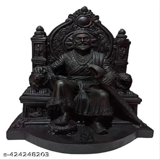 Chhatrapati Shivaji Maharaj The Legend of Maharashtra Statue (1 feet, Black)