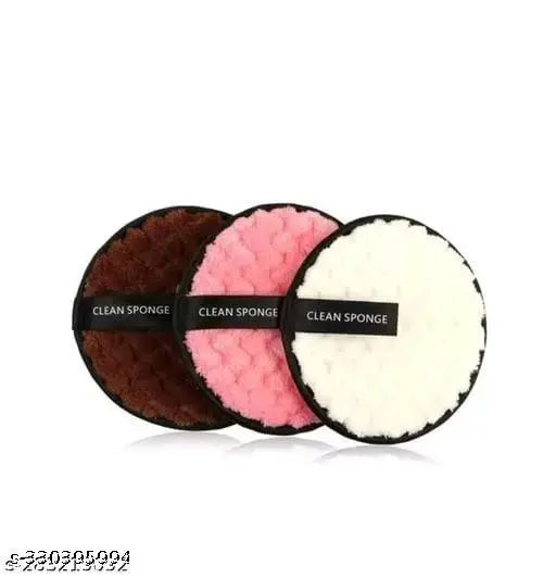 3 Makeup Removal Reusable Cleansing Pads, Easily Removes Face & Eye - Springkart 