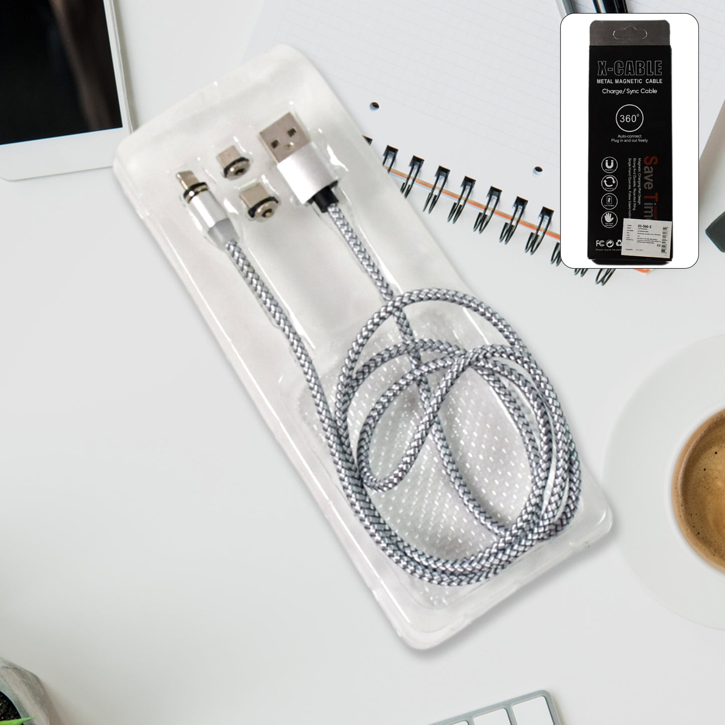3 In 1 Magnetic Multi Charging Cable (1 Pc) - Springkart 
