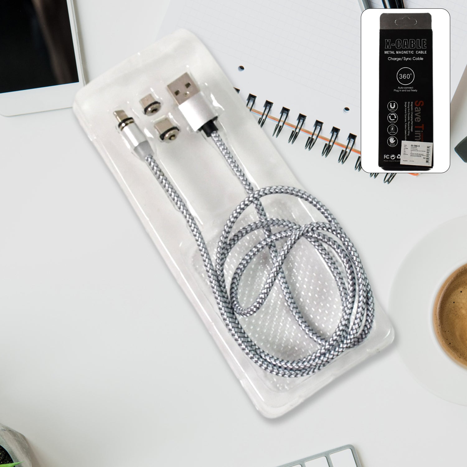 3 In 1 Magnetic Multi Charging Cable (1 Pc) - Springkart 