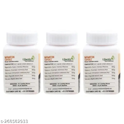 Mamicon Capsule Pack of 3 (30 Cap) IDudh ka srav badhane ki dawai