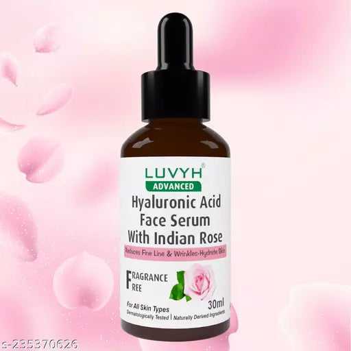 Luvyh hyaluronic acid with India Rose for face Anti Ageing, Brightening and Whitening Serum 30ml