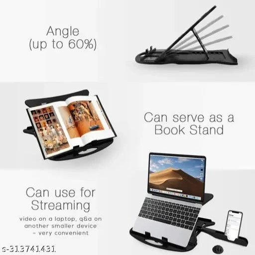 Laptop Cooling Pad with Side Mobile Stand Facility (set of 1)