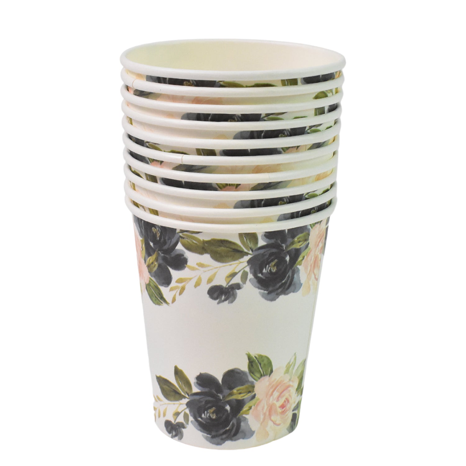Disposable Paper Cups Disposable Tea Coffee Cups (10 Pcs Set Mix Color Design) - Springkart 