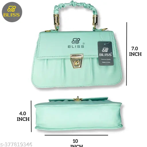 Graceful Stylish Slingbags  Luxury High Quality PU Leather Women Shoulder Bag (Green)