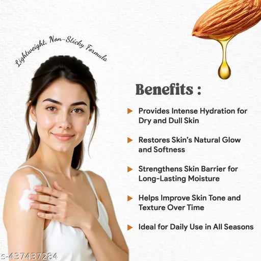 Almond & Vitamin-E Body Lotion Skin Whitening Body Lotion For Dry Skin Protection With Almond Oil & Vitamin-E 150ML PACK OF 2