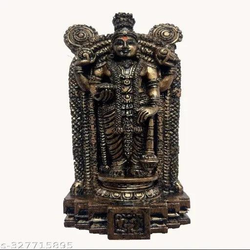 Lord Swamy Guruvayurappan Statue Idol 14 cm, Resin (Copper Colour) - Springkart 