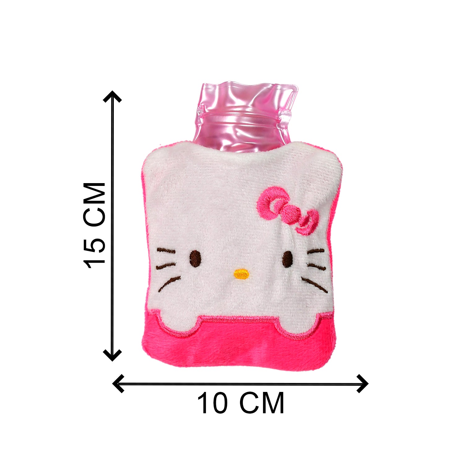 6520 Pink Hello Kitty Small Hot Water Bag With Cover For Pain Relief Neck Shoulder Pain And Hand Feet Warmer Menstrual Cramps. - Springkart 