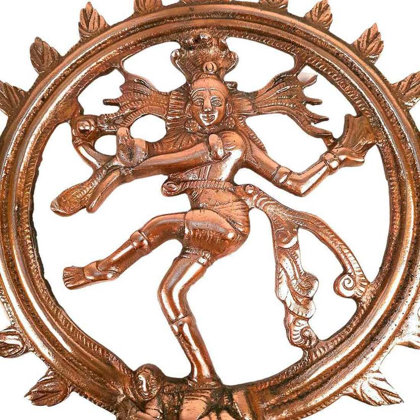 Apkamart Traditional Natraj Statue | Lord Shiva Statue for Home & Office Décor Decorative Showpiece  -  33 cm  (Metal, Copper)