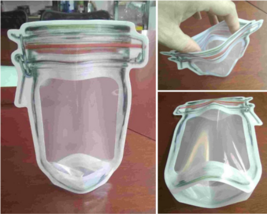 Reusable Airtight Seal Plastic Food Storage Mason Jar Zipper (500ml) - Springkart 