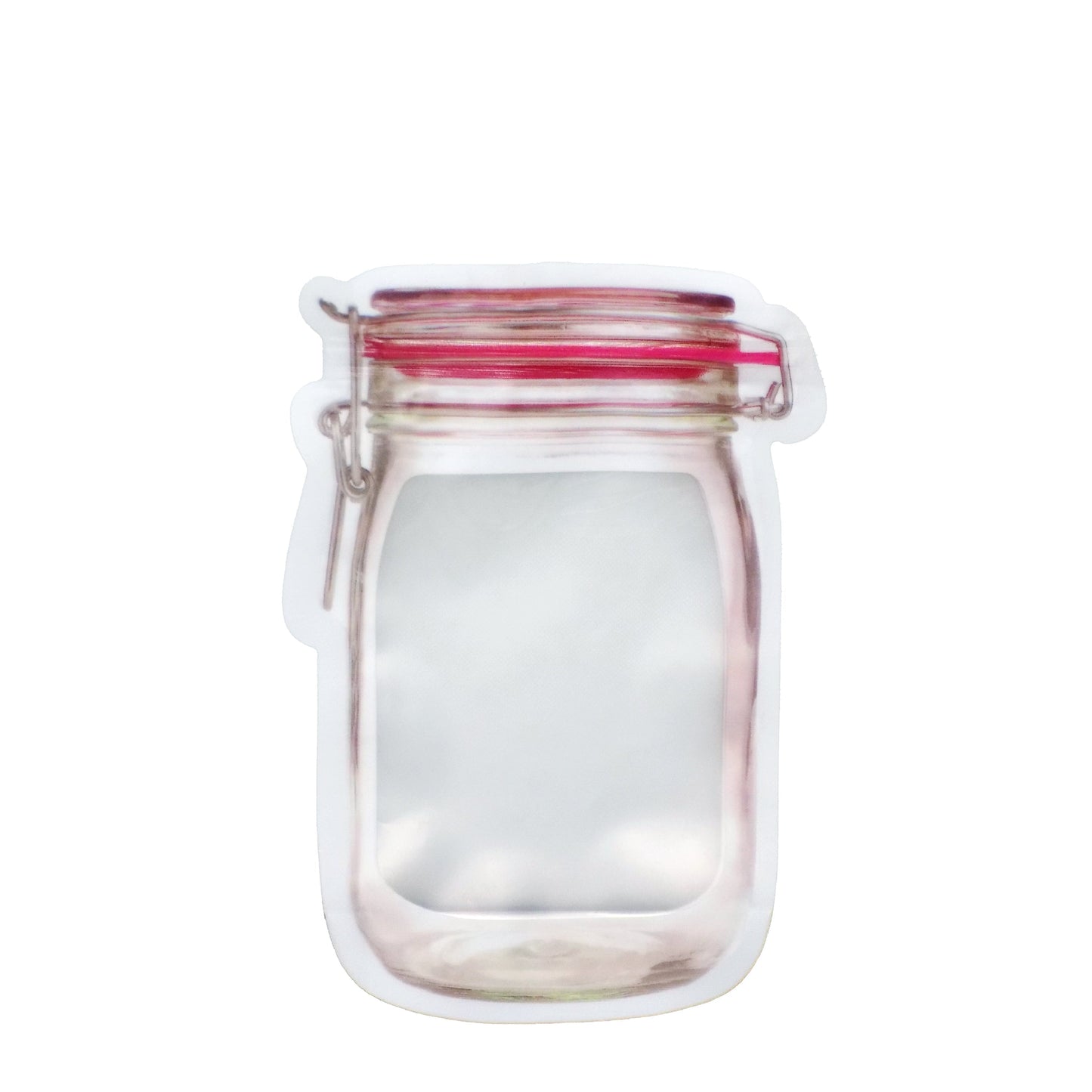 Reusable Airtight Seal Plastic Food Storage Mason Jar Zipper (500ml) - Springkart 