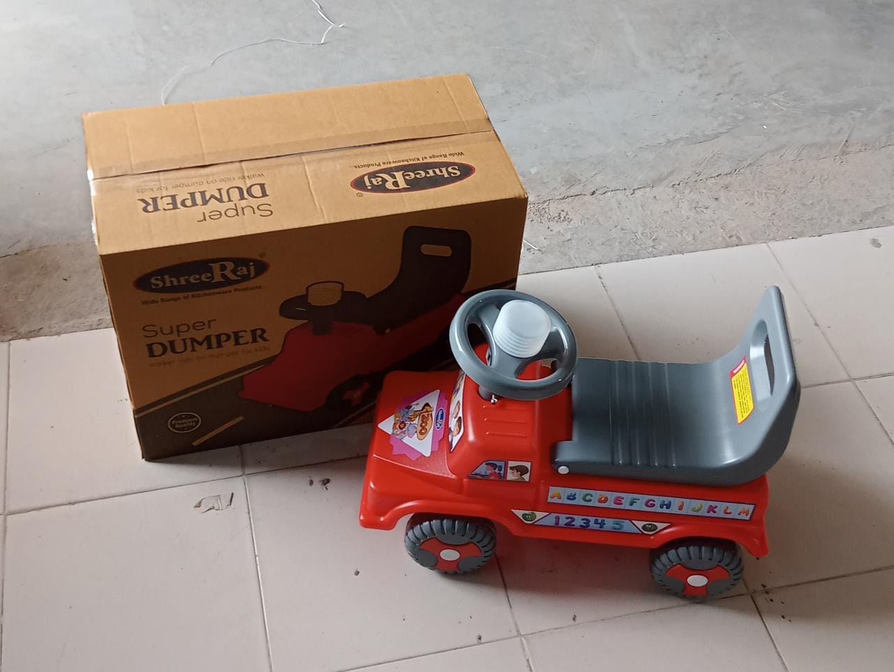 Baby Ride on Push Car for Kids | Kids Baby Big Car Ride on Toy with Backrest Musical Horn For Children Kids Toy Ride-on, Truck, Etc Suitable for Kids Boys / Girls | Ride on Baby Car for Kids to Drive Boys, Girls - Springkart 