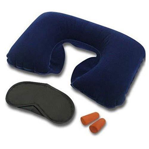 505 -3-in-1 Air Travel Kit With Pillow Ear Buds Eye Mask - Springkart 