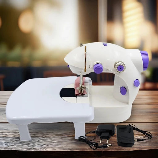 Home Tailoring Sewing Machine With Extension Table Set, Foot Pedal, Adapter Mini Electric Machine