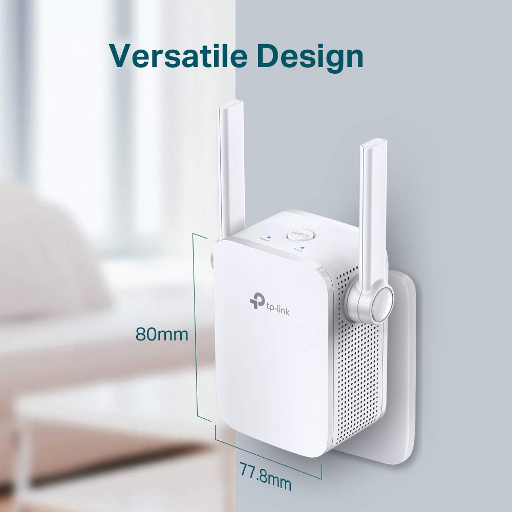 TP-Link TL-WA855RE, Single Band 300Mbps RJ45 Wireless Range Extender, Wi-Fi Booster, Broadband/Wi-Fi Extender, Hotspot with 1 Ethernet Port, Plug and Play, Access Point Mode, 2 External Antennas,White