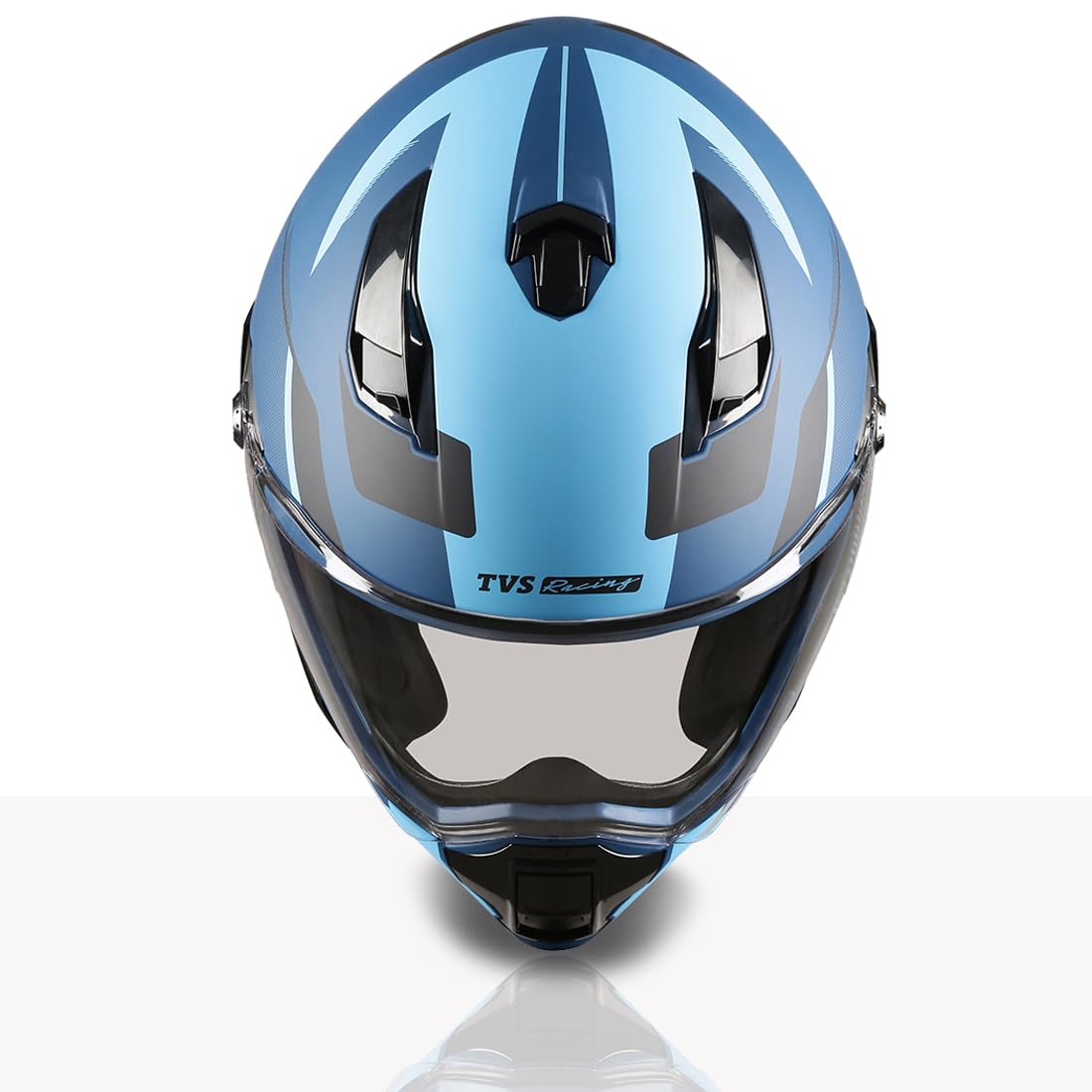 TVS Racing Anti Matter Full Face Helmet for Bike & Motorcycle Riders-DOT & ISI Certified-Lightweight ABS Shell, UV Resistant-Ventilated Comfort Liner, Quick-Release Visor & Chin Strap