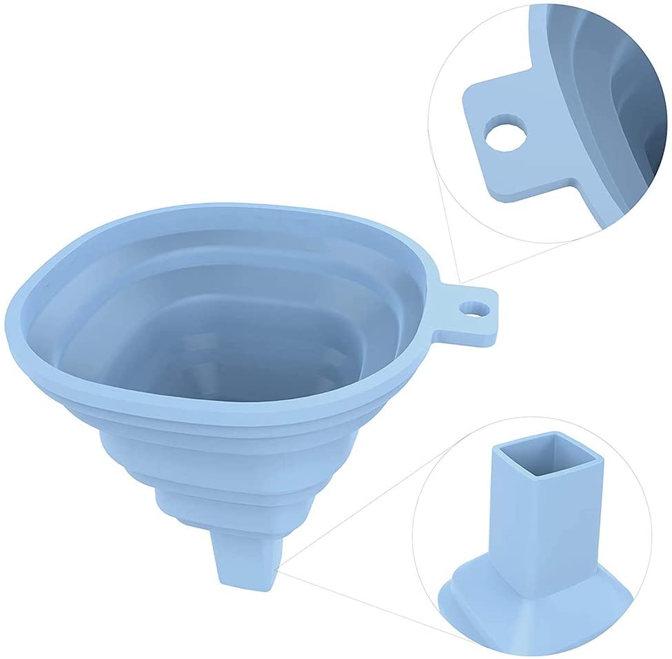Flexible Silicone Foldable Kitchen Funnel for Liquid / Powder Transfer Hopper Food (Small) - Springkart 