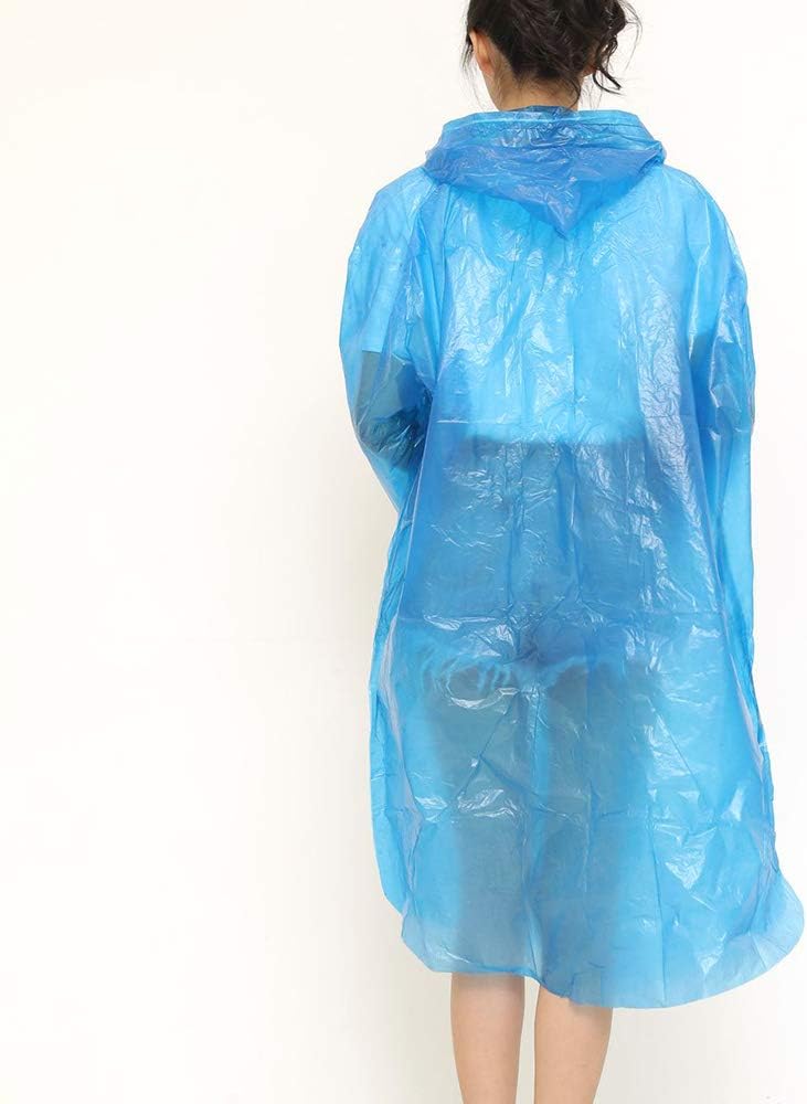 Portable Adult Rain Coat, Raincoat Waterproof Button Cardigan Portable Raincoat Adult Outdoor Traveling Plastic Material Raincoat/Rain wear/Rain Suit for Outdoor Accessory (1pc) - Springkart 