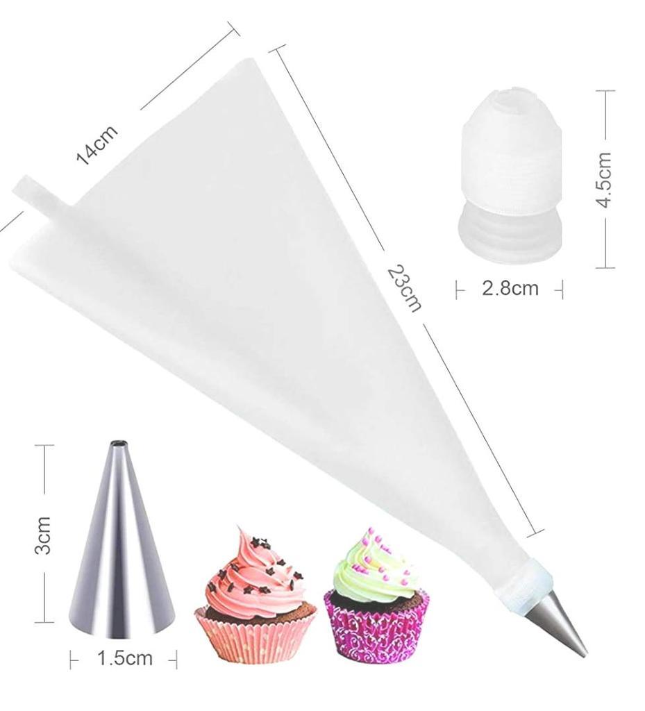 Cake Decorating Nozzle with Piping Bag Stainless Steel Piping Cream Frosting Nozzles - Springkart 