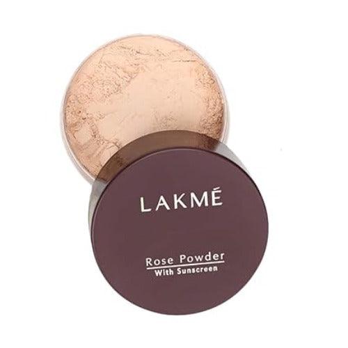 Lakme Rose Loose Face Powder, Matte Finish & Poreless Look, Oil Control & Sun Protection For Long Hours, Suitable for oily skin, Soft Pink, 40g - Springkart 