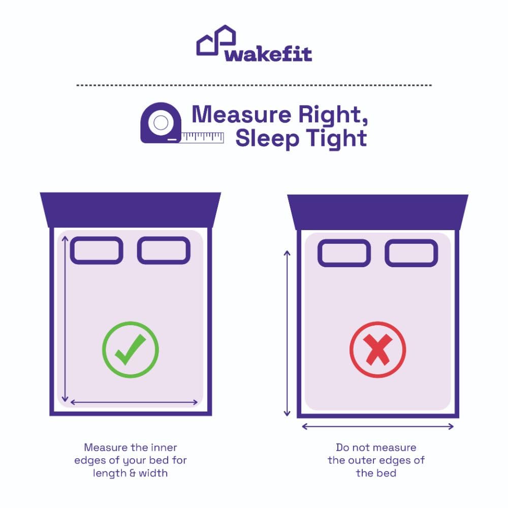 Wakefit Cotton Feel Ultra Soft Waterproof Mattress Protector|Breathable - Hypoallergenic Mattresses Cover 72" x 72" - King, Beetroot, Beetroot, Beetroot - Cotton Feel-purple