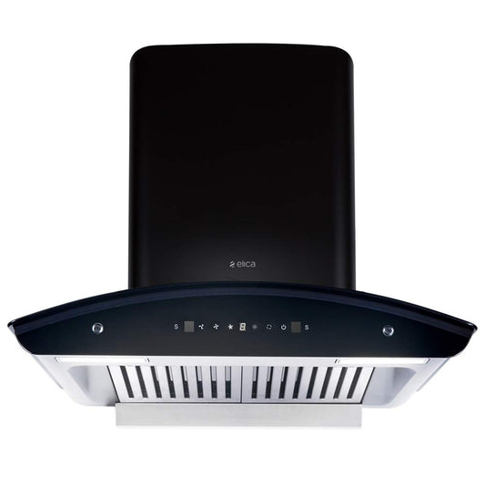 Elica 60 cm 1500 m3/hr Baffle Filter Autoclean Kitchen Chimney with 15 Years Motor & 5 Years Comprehensive Warranty (WD TBF HAC 60 MS NERO, Touch + Motion Sensor Control, Black)