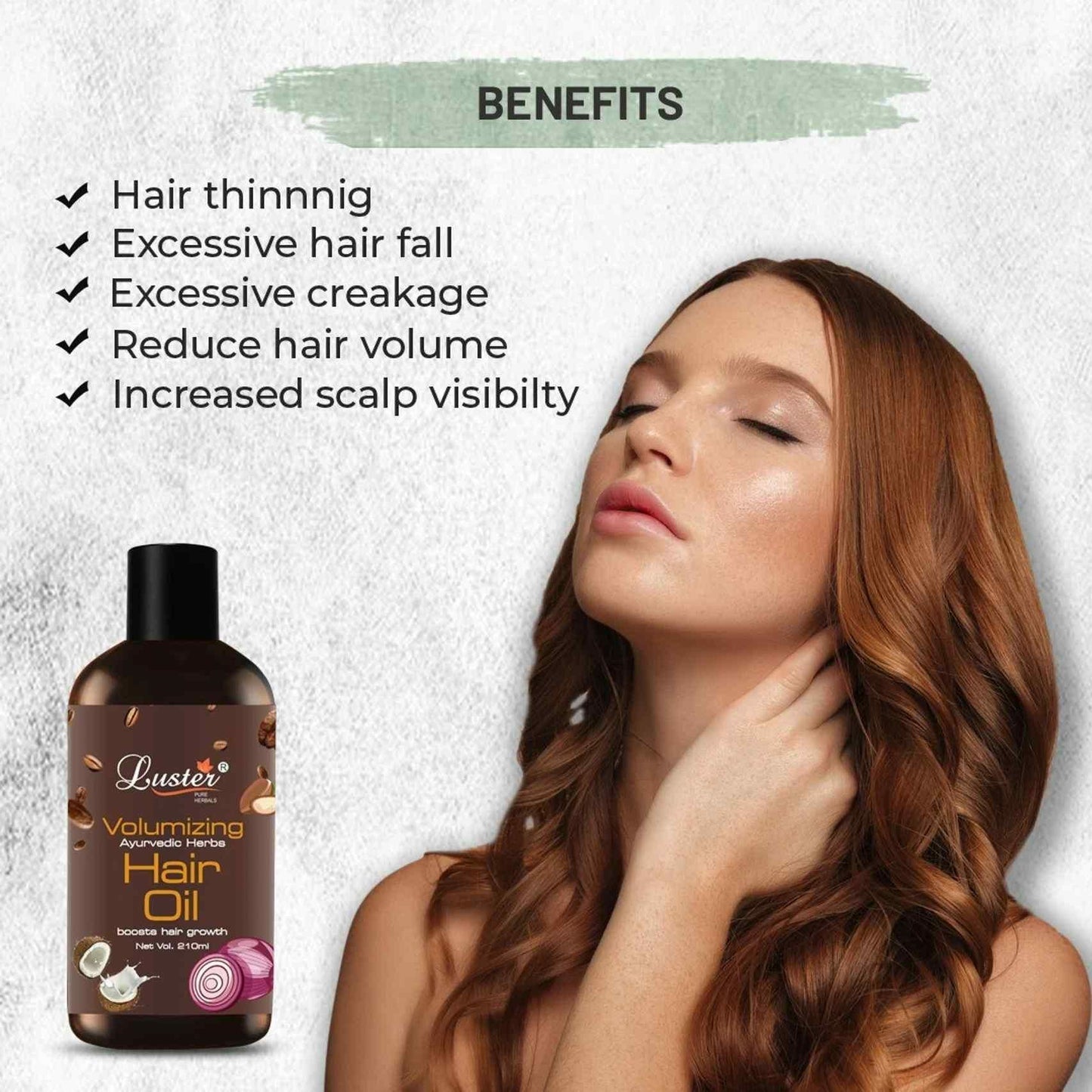 Volumizing Ayurvedic Herbs Hair Oil 210 ML  (Pack of 2)