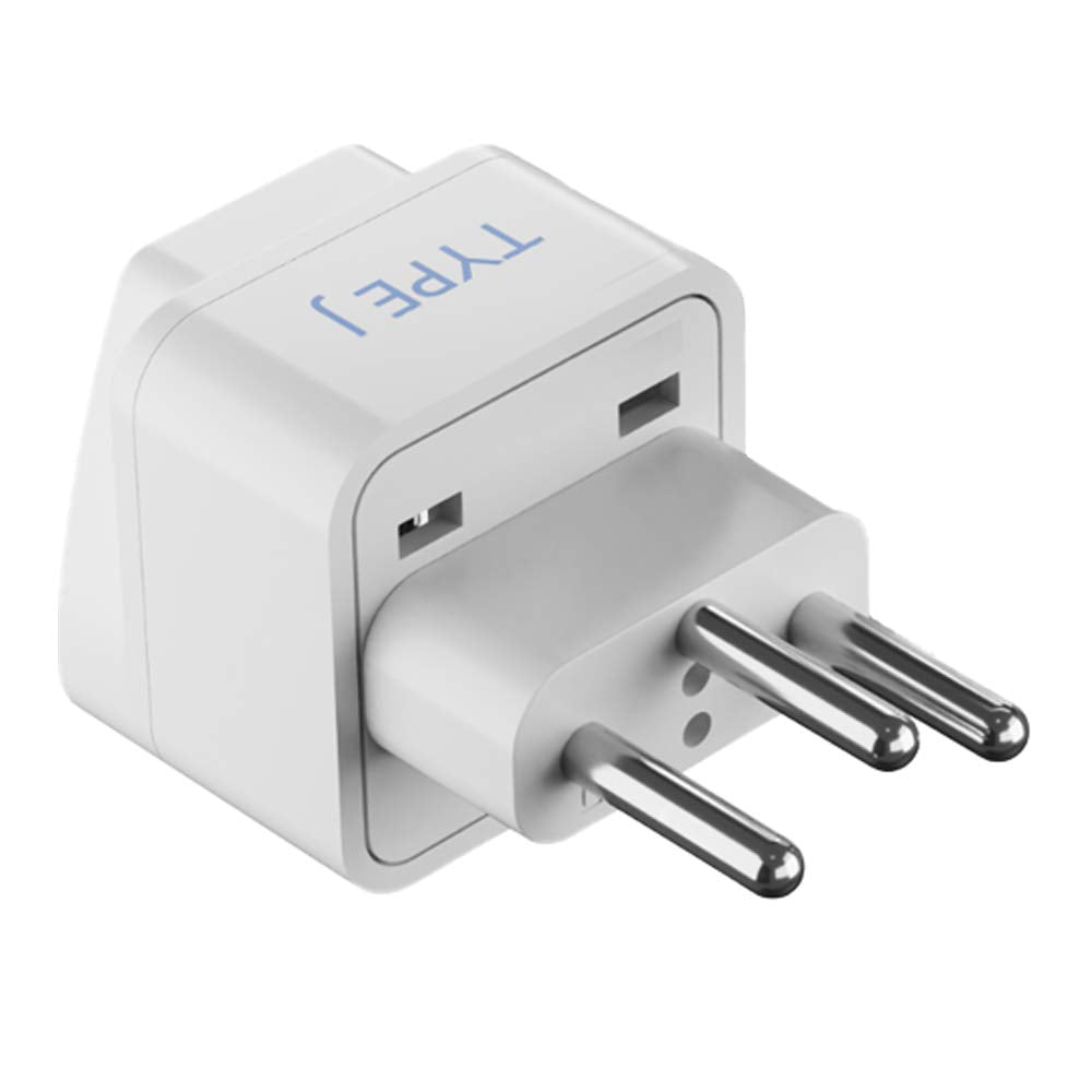 Ceptics USA to India Converter Plug, World (USA, China) Australia UK to India Plug Converter - Type D Plug Adapter - Canada to India Converter Plug - CE - RoHS - White - 1 Pack - Springkart 