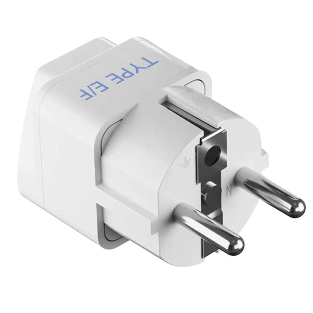 Ceptics USA to India Converter Plug, World (USA, China) Australia UK to India Plug Converter - Type D Plug Adapter - Canada to India Converter Plug - CE - RoHS - White - 1 Pack - Springkart 