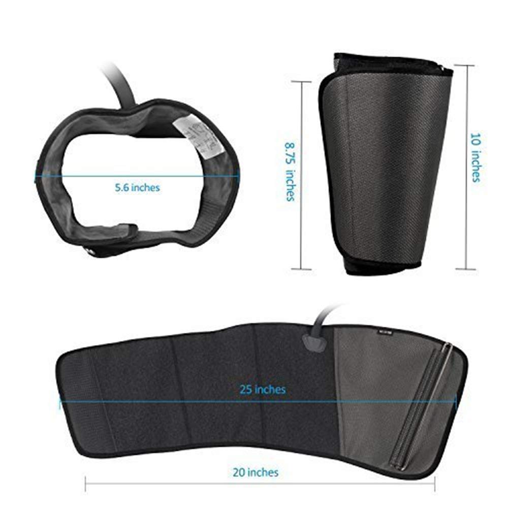CINCOM Corded Electric Leg Massager, Leg Compression Massager for Circulation and Pain Relief Air Compression Foot Calf Thigh Massager with Handheld Controller (For Calf), Grey