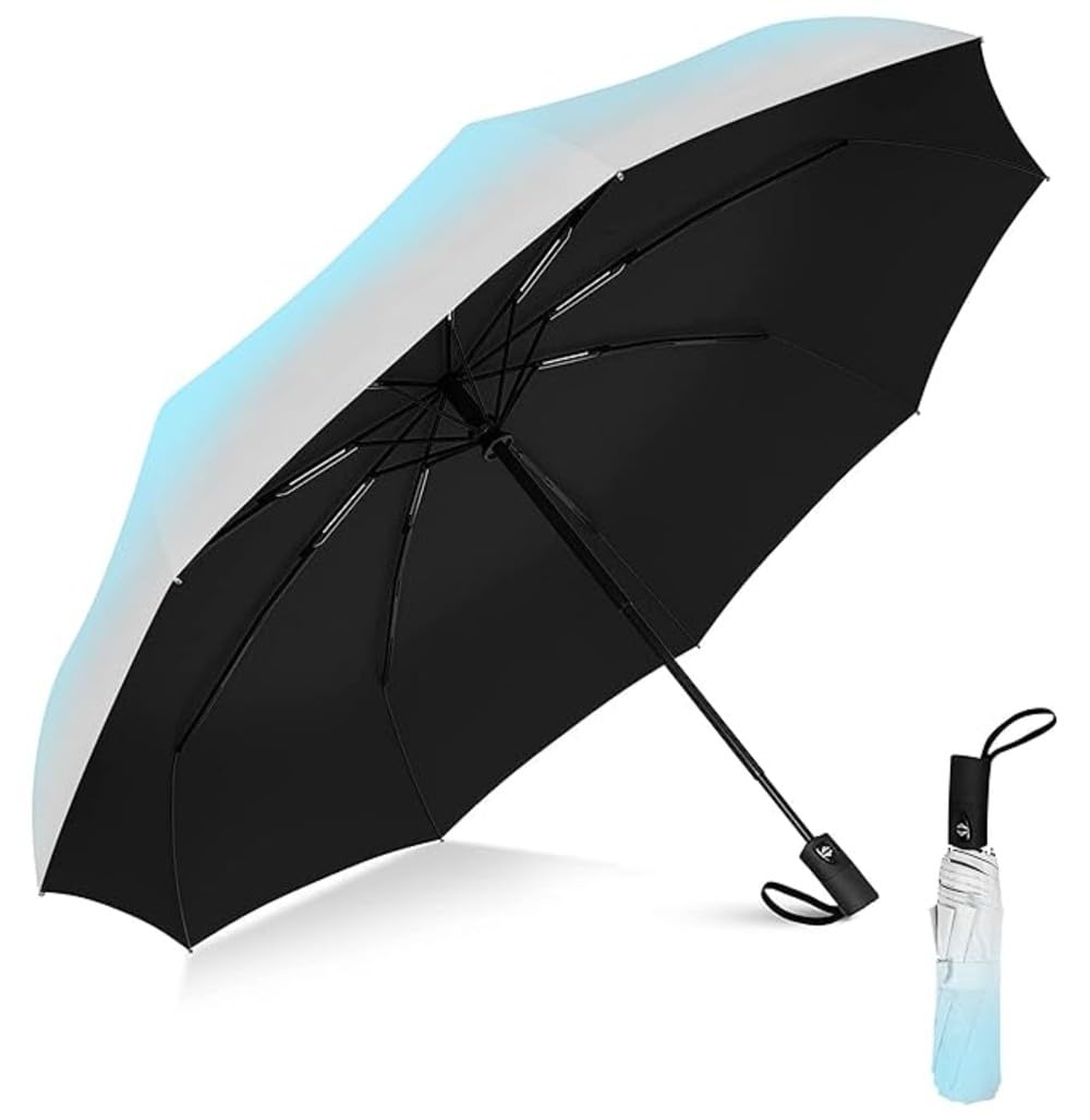 TEKCOOL Umbrella, UV Big Size Umbrella for Sun Protection Rain Windproof Strong Large 3 Fold For Men Women Kids Boys Girls Perfect & Stylish Windproof & Compact''
