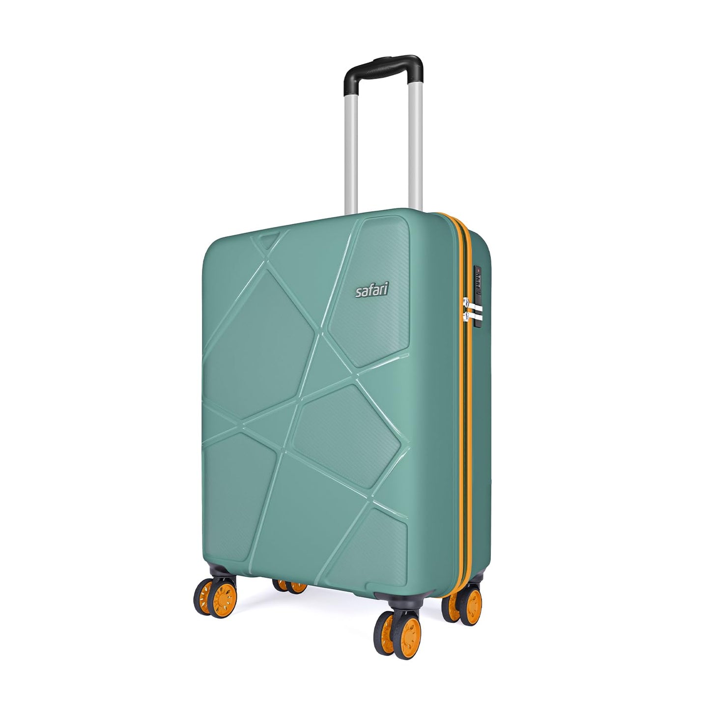 Safari Pentagon Set of 2, Cabin & Checkin Trolley Bags Hard Case Polypropylene 4 Wheels 360 Degree Wheeling System Luggage, Travel Bags, Suitcase for Travel, Trolley Bags for Travel, Dusk Green