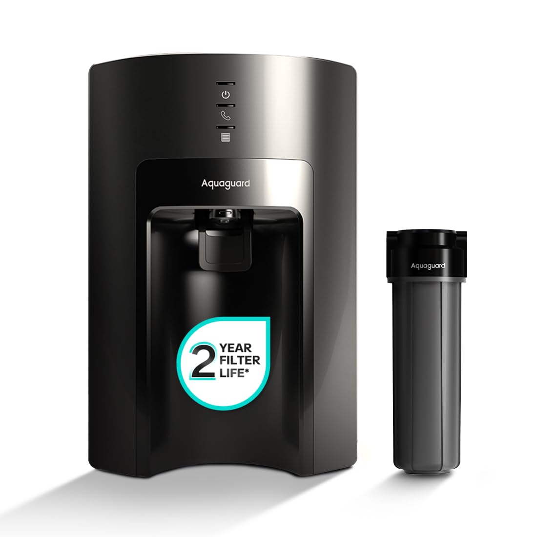 Aquaguard Delight NXT Aquasaver 9-Stage Water Purifier | Upto 60% Water Savings | RO+UV+UF+MC Tech | Taste Adjuster | Suitable for Borewell, Tanker & Municipal Water | India’s #1 Water Purifier