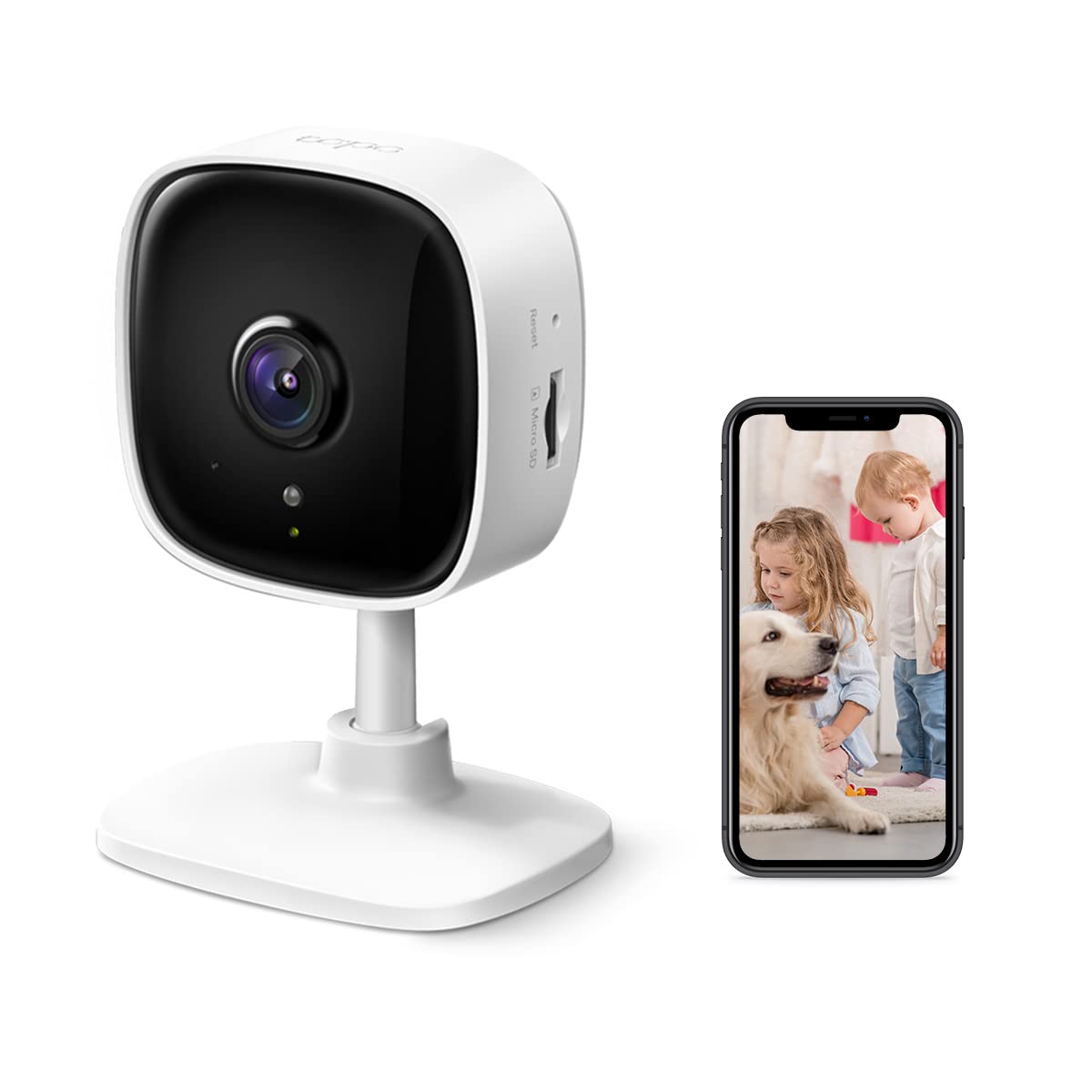 Tapo C210 360° 3MP Full HD 2304 X 1296P Video Pan/Tilt Smart Wi-Fi Security Camera | Alexa Enabled | 2-Way Audio| Night Vision| Motion Detection | Indoor CCTV White