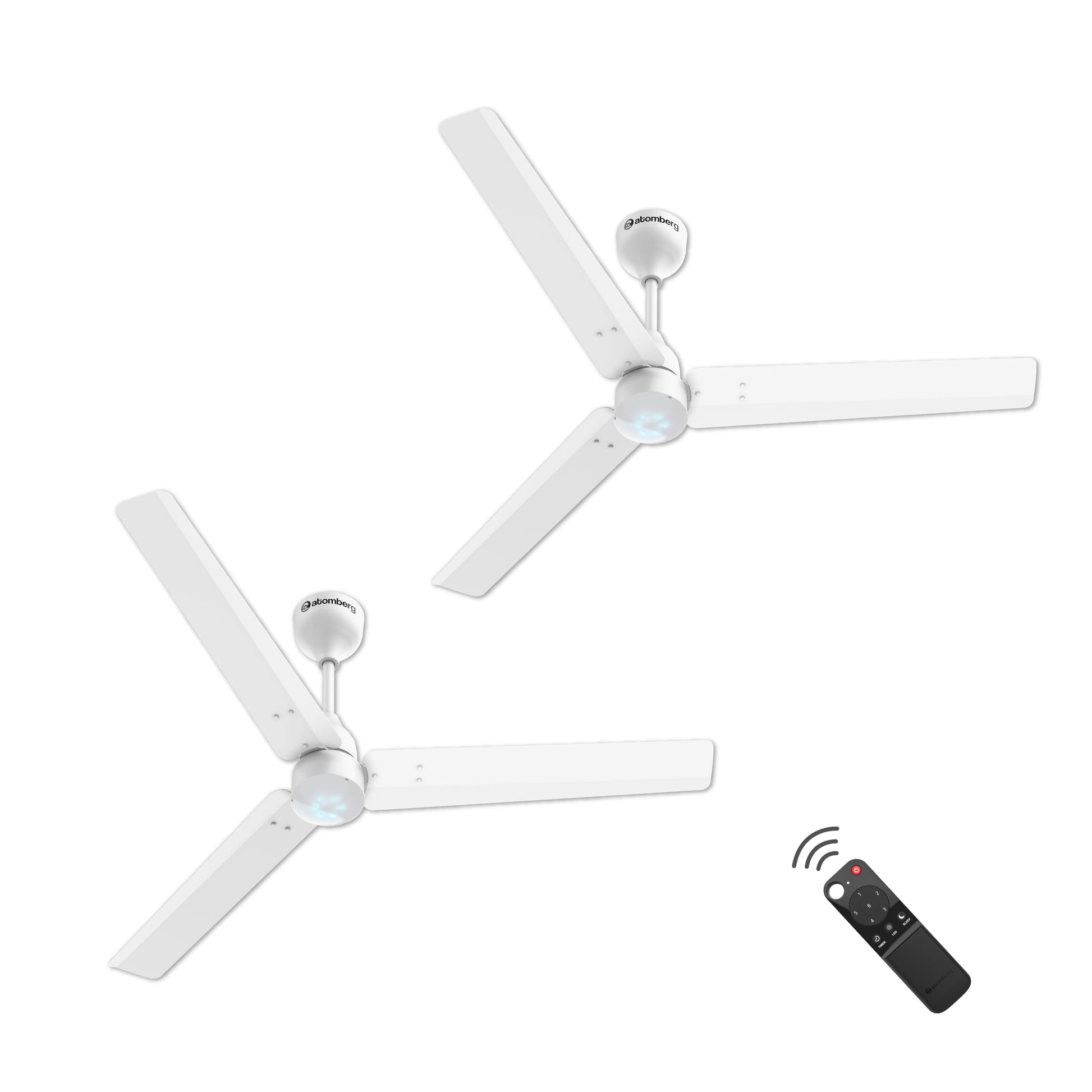 atomberg Renesa Enzel 1200mm BLDC Ceiling Fan with Remote Control | BEE 5 star Rated Energy Efficient Ceiling Fan | High Air Delivery with LED Indicators| 3 Year Warranty (Gloss White)